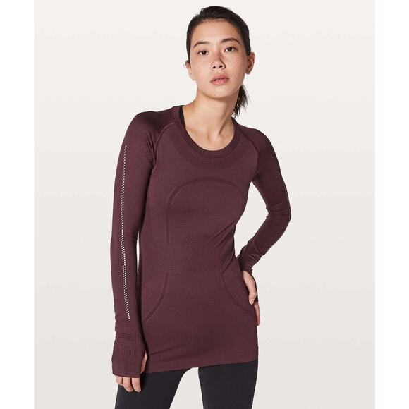 Lululemon Swiftly Tech Long-Sleeve Crew Reflective Breathable Running Shirt Sz 2 - Picture 1 of 14
